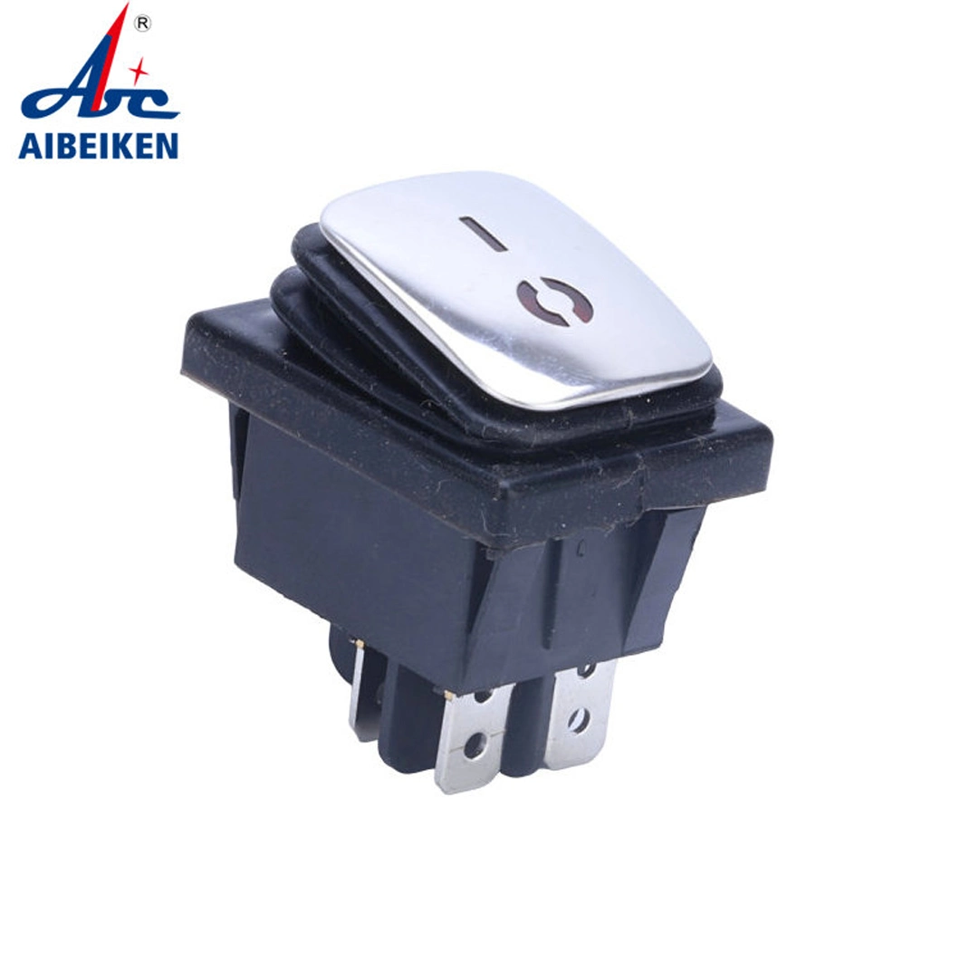 Waterproof Boat 15A 12V DC on off Dpst Red Green Blue LED Illuminated Light 4 Pin Rocker Switch