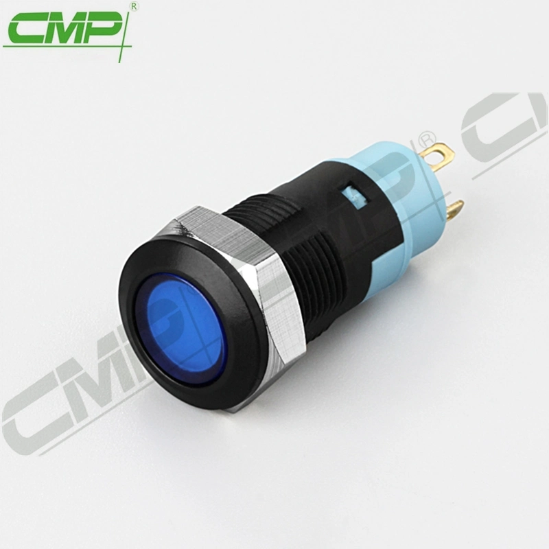 CMP 12mm Micro Dust-Proof Plastic Push Button Switch with Blue Button