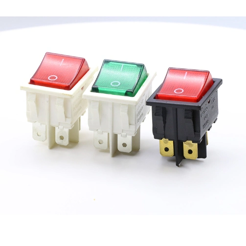 Waterproof Kcd4 Dpst 4 Pins on off 16A 24V Illuminated Rocker Switch 250V with LED Light