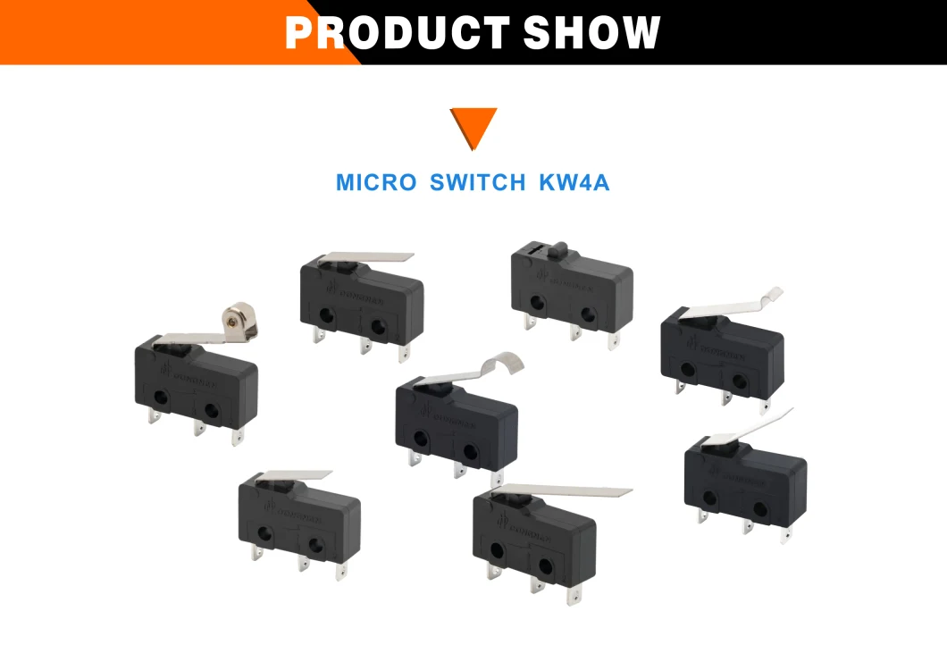 Mechanical Equipment Silver Contact Micro Switch Kw4a High Current Micro Switch