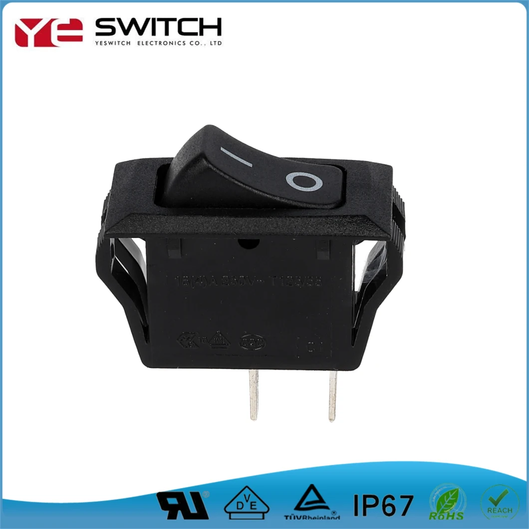 IP67 Waterproof Built-in Switch UL Certificated Electrical Rocker Switch LED Illuminated Electrical Switch 25A 250VAC Micro Rocker Switch for Auto Parts