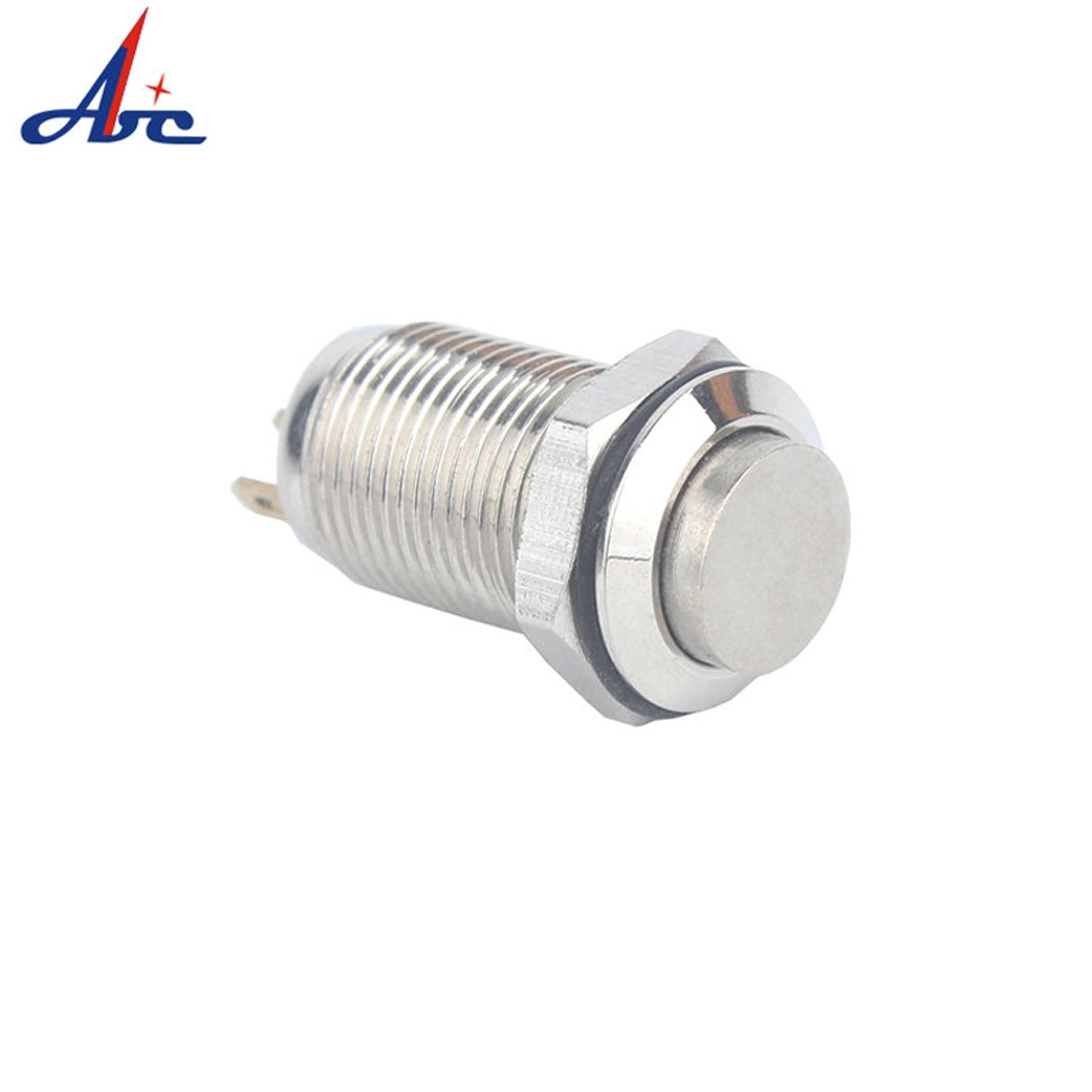 High Round Head 12mm 1no1nc Hot Sale Fast Delivery Waterproof IP65 Micro Current 12V Push Button Switch for Toys