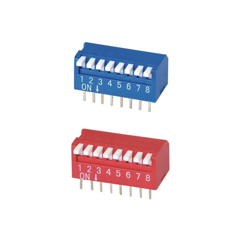 Slide Actuated Through Hole Piano Type DIP Switch Pitch 2.54mm DIP Switch Push Button Micro Switch
