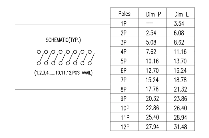 SMD DIP Push Button Switch 2.54mm Pitch Remote Control IC Type Micro Push Button DIP Switch